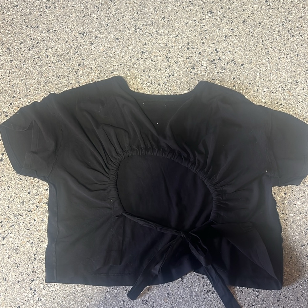 cropped top urban outfitters open adjustable back